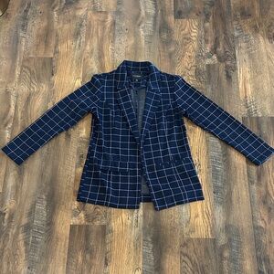 Liverpool Navy Blazer with White Windowpane Check